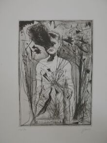 Kurzschluss, 1990 Radierung 53 x 37 cm Auflage 12/30