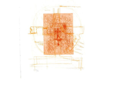 Die Architektur des Orgien Mysterien Theaters aus Mappe I, 1984-87, Lithographie, 53 x 43 cm,  Auflage 32/35, signiert datiert nummeriert, Unikat 