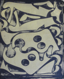 o.T., 2008, Ölpigment auf Papier, 99 x 70,5 cm