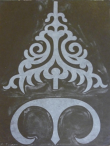 o.T., 2008, Ölpigment auf Papier, 94 x 63,5 cm (