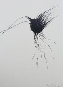 Gedankenspuren 10, 2011, Permanenter Filzstift auf Papier, 35,5 x 25,2 cm