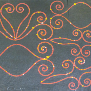 o.T., 2008, Ölpigment auf Papier, 54 x 72 cm